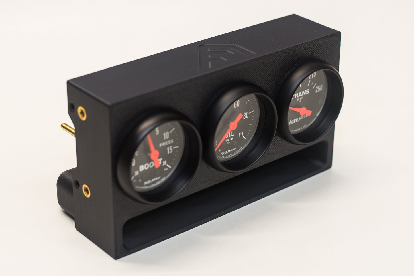 Universal Double-DIN Gauge Panel with Phone Storage Slot
