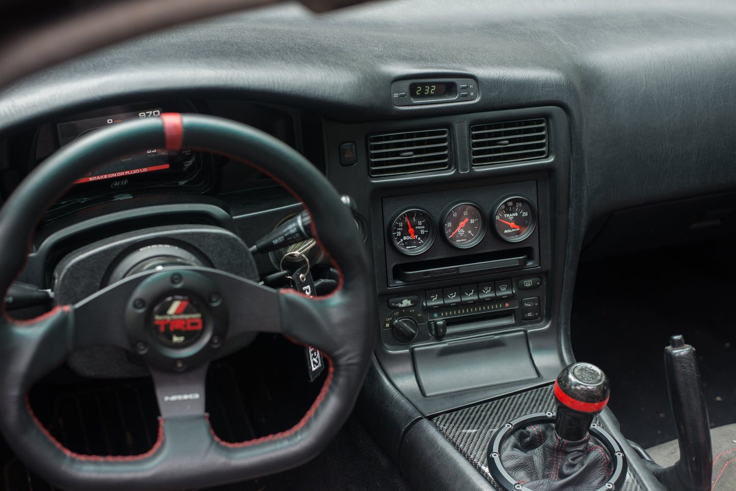 Universal Double-DIN Gauge Panel with Phone Storage Slot
