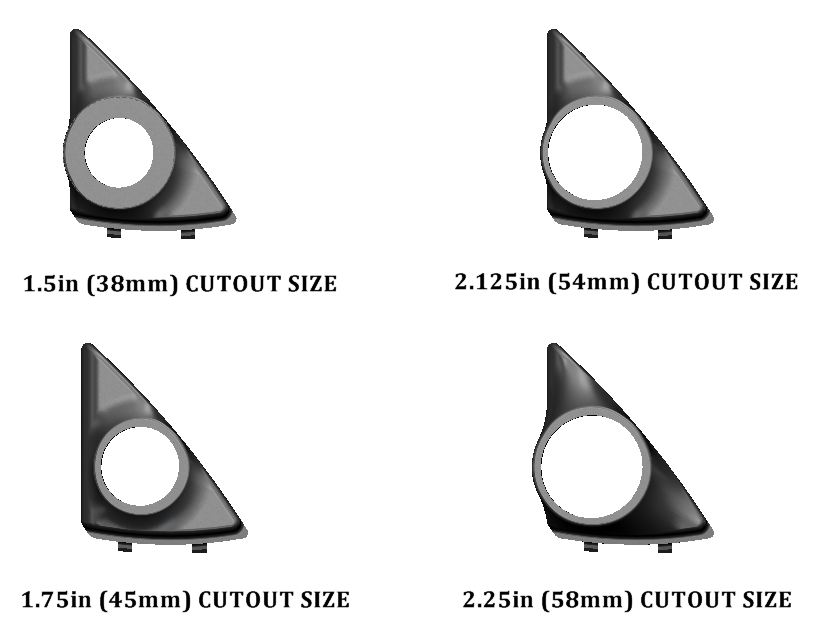 Toyota MR2 Tweeter Covers / Pods V2