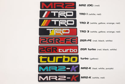 Custom MR2 Zenki Emblem Plate