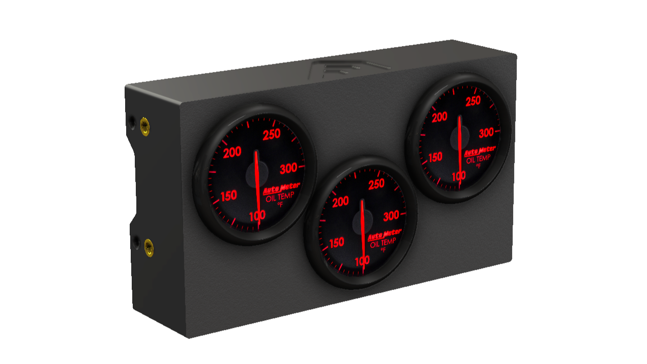 Universal Double-DIN Gauge Panel with Phone Storage Slot