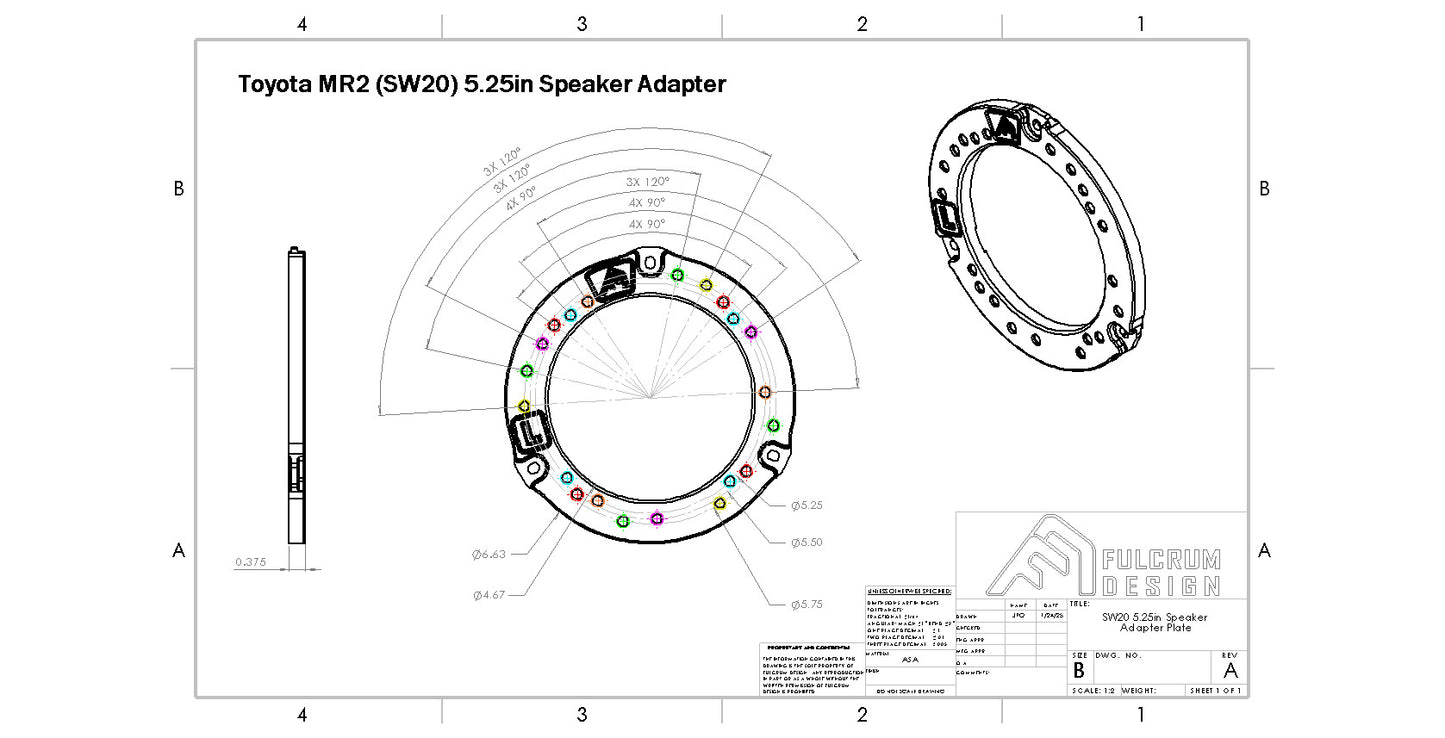 MR2 Door Speaker Adapters