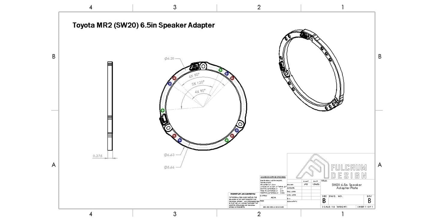 MR2 Door Speaker Adapters