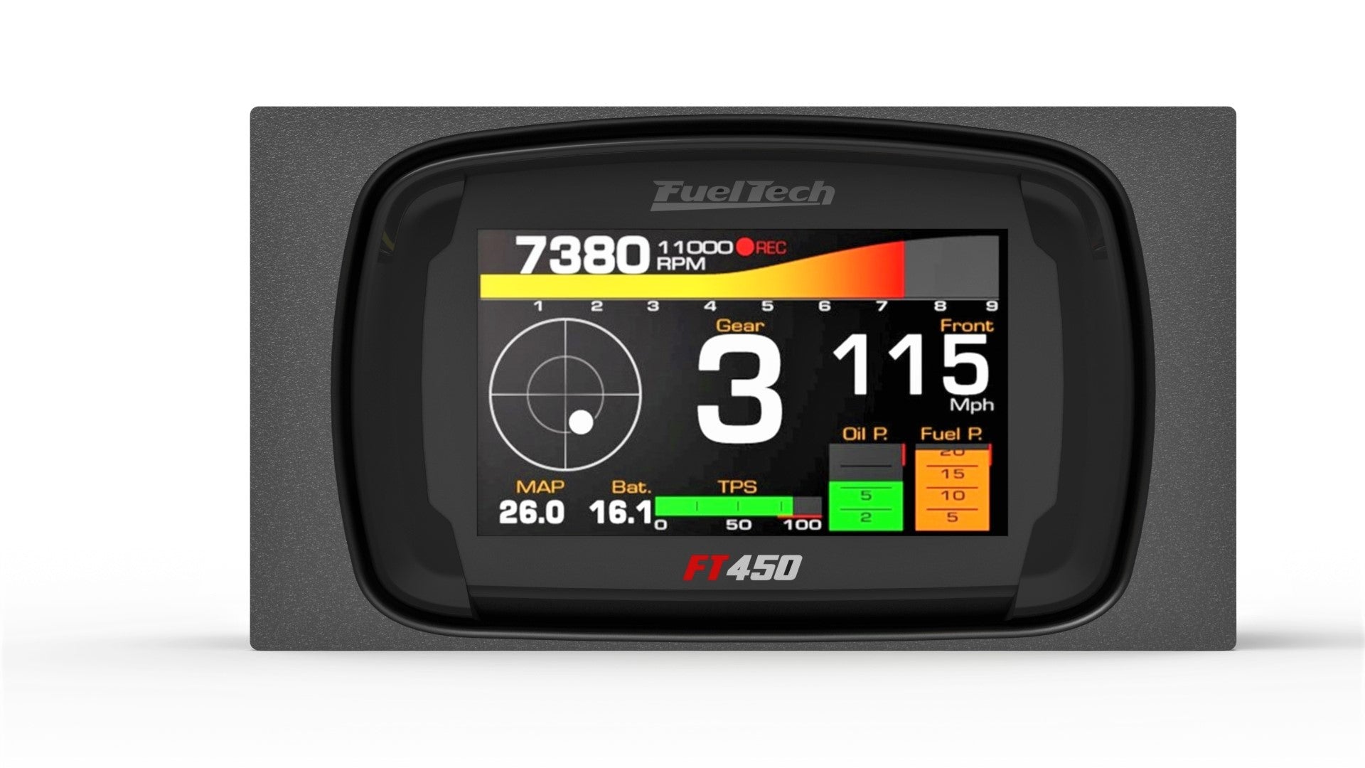 Universal Double-DIN Mount for FuelTech FT450/550 & 600 β Fulcrum Design